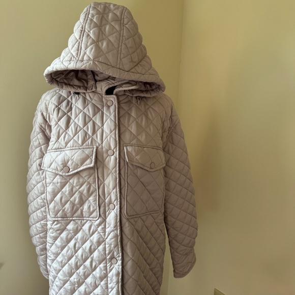 **LUCKY BRAND* Lt. Pink Quilted Long Sleeve Hooded Jacket w/ Pockets Size Large - Picture 1 of 11